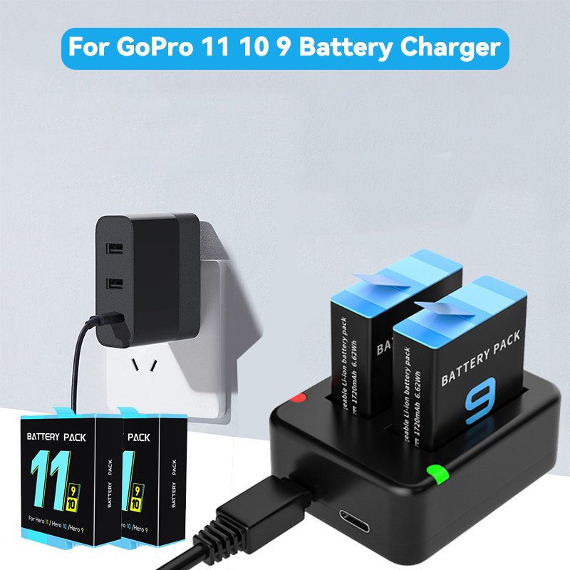 Gopro Action Camera Hero 11 Black - Dual Port Slot Doppel Batterie Ladegerät