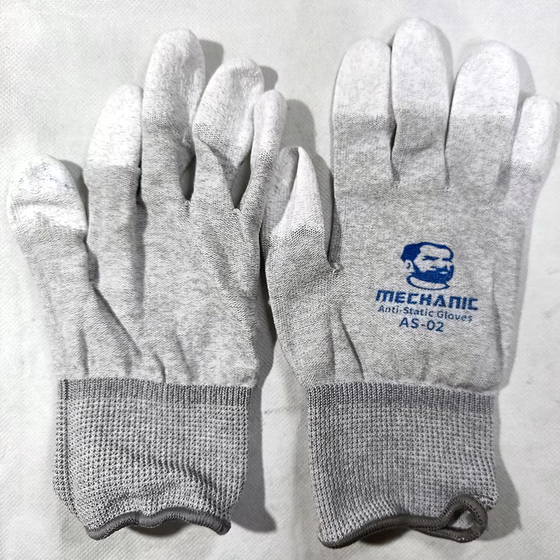 Electronics Repair Center - MECHANIC AS02 ESD Carbonfaser Antistatik-Handschuhe PU-Beschichtet