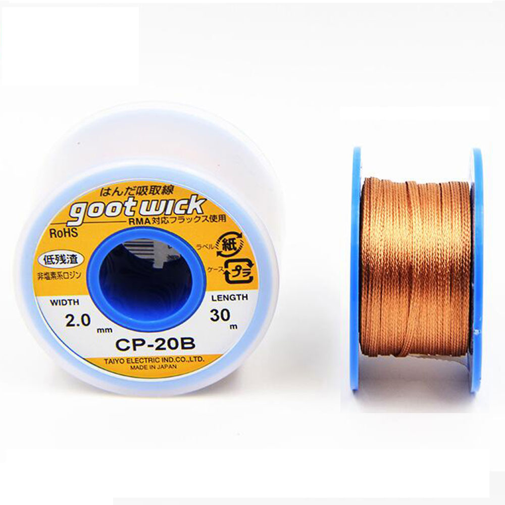 Solder Wick Braid - Japan Original Goot Wick 30/20/15M Entlötdochte