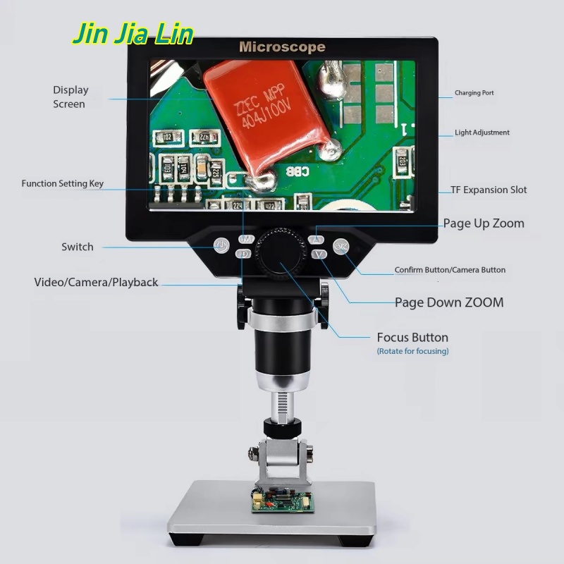 7 Zoll 1-1200X HD Digital-LCD- – Electronics Repair Microscope Bewertung und Preis
